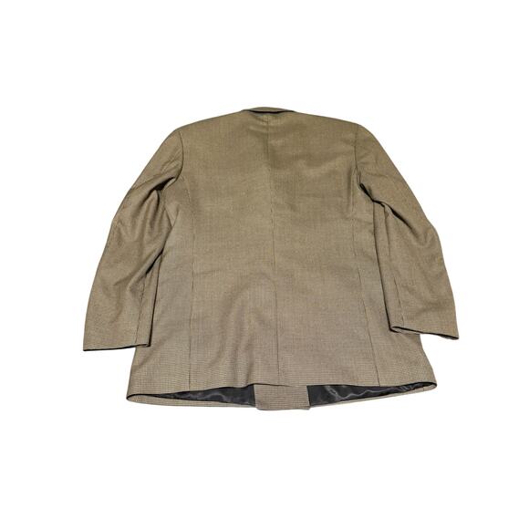 Vtg J. RIGGINGS Brown Blazer Sport Coat Jacket Men's 40R PolyWool Blend 6 button - Picture 3 of 12